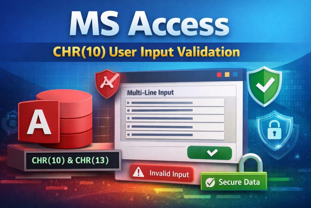 ms access chr(10) user input validation