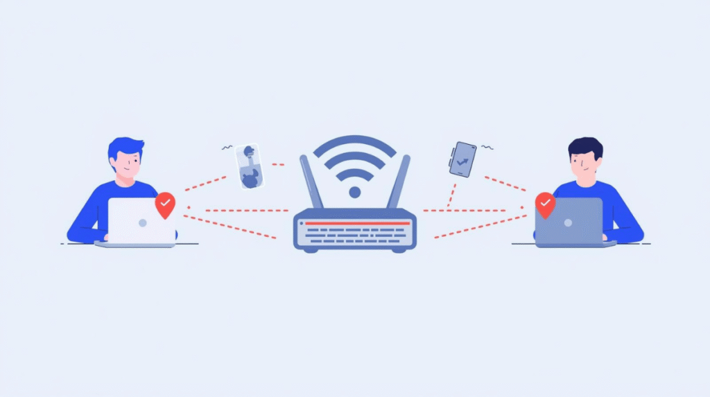 Diagram of a man-in-the-middle attack on public Wi-Fi exploiting TLS