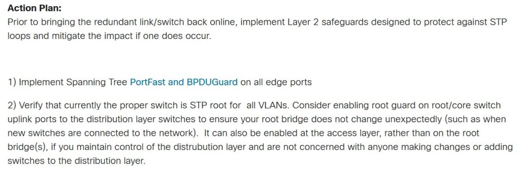 Cisco official documentation defining STP root port and designated port roles