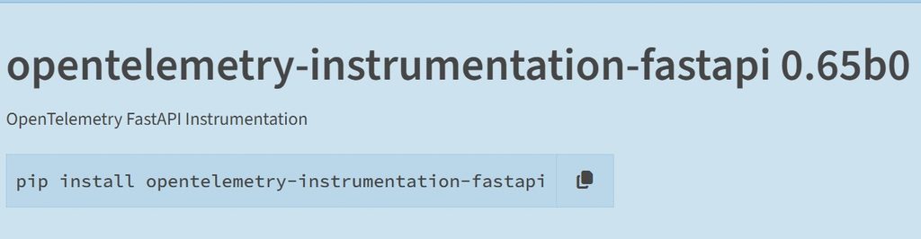 FastAPI observability tracing setup โ OpenTelemetry FastAPI instrumentation package